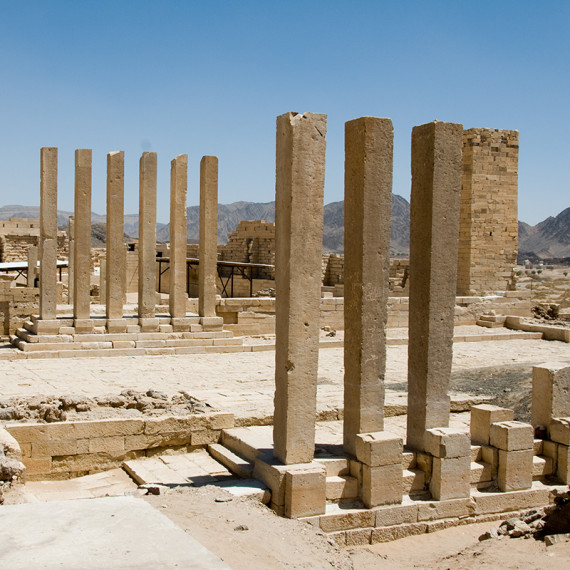 Der Tempel des Almaqah in der sab&auml;ischen Stadt Sirwah. &copy; DAI, Orientabteilung